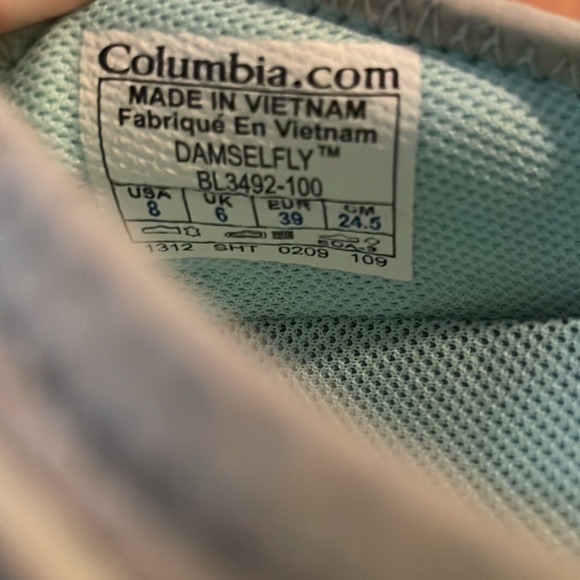 Columbia white sporty hiking Mary Janes ballet flats straps size 8 - Picture 5 of 5